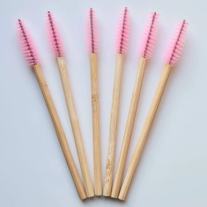 Goupillons / Brosses extensions de cils - Rose 50 pièces